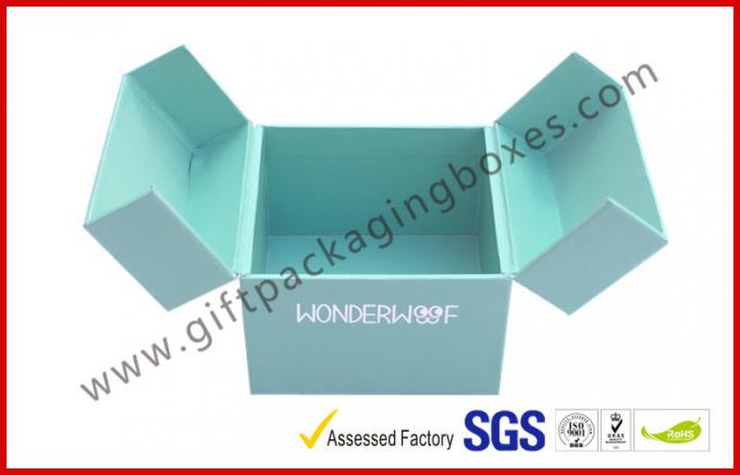 special emerald pop up custom gift boxes silver logo foiled pro