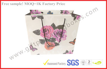 Cotton Handles Custom Paper Gift Bags , Offset Printing Paper Hand Bags