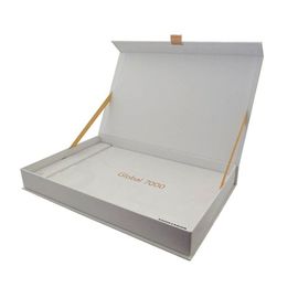 White Color Electronics Gift Packaging Boxes Shape Customized With ROSH Approval