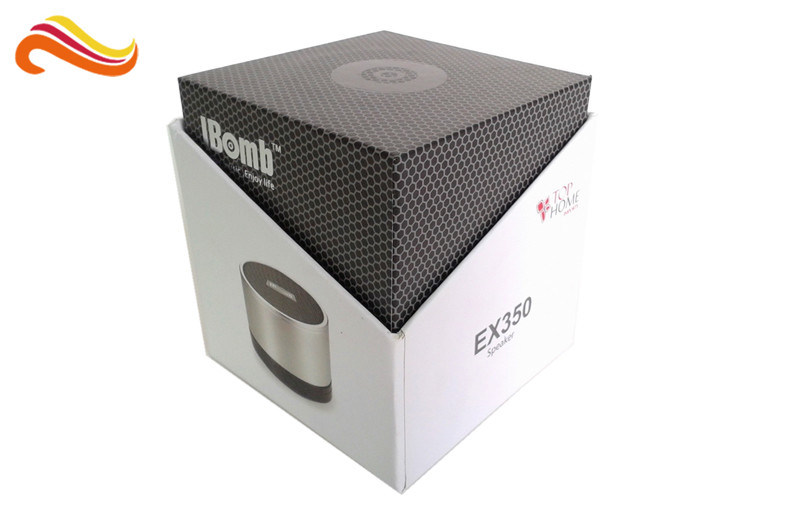Rigid Mini Bluetooth Speaker Electronics Packaging , Hot Stamping