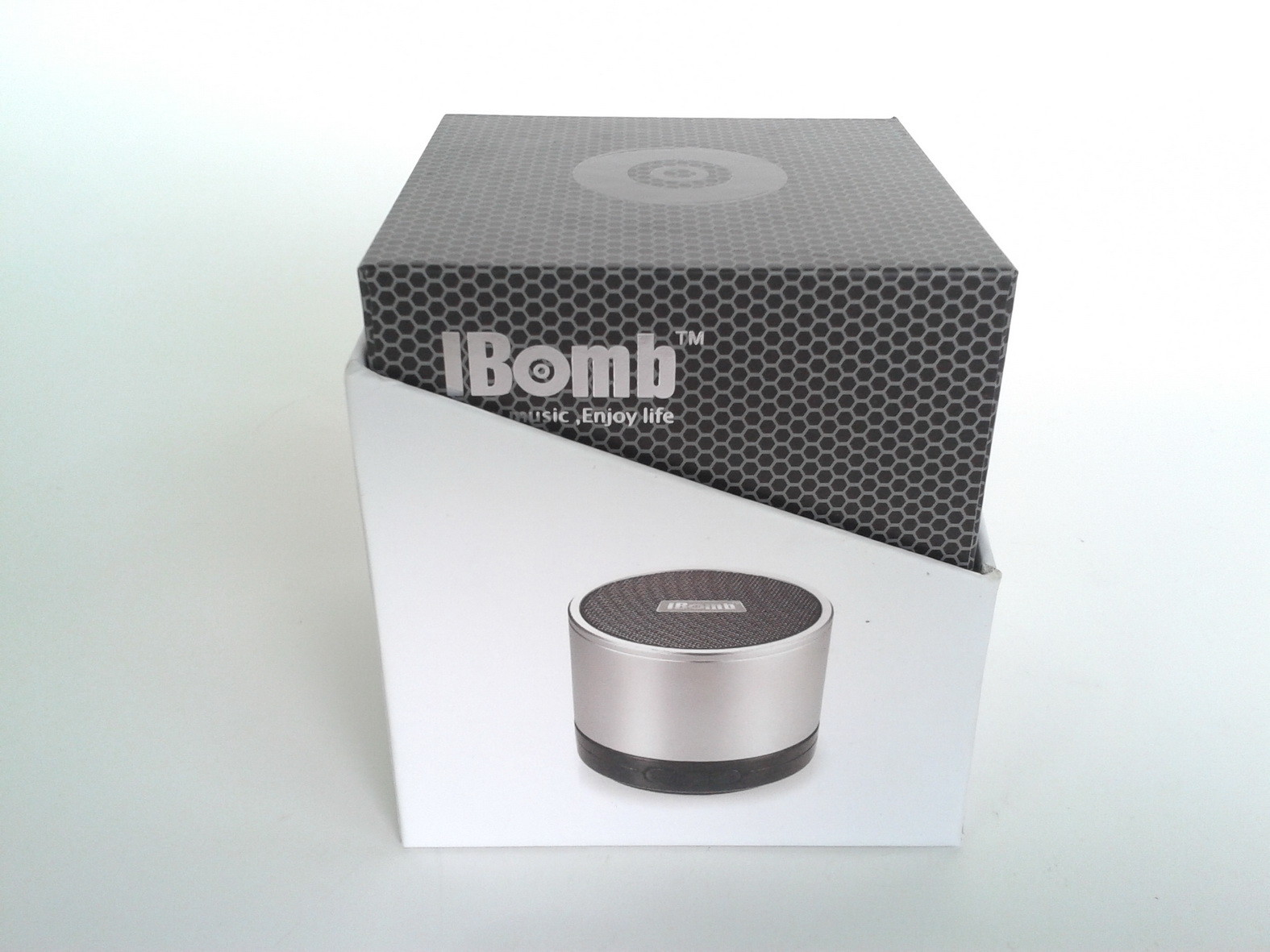 Rigid Mini Bluetooth Speaker Electronics Packaging , Hot Stamping