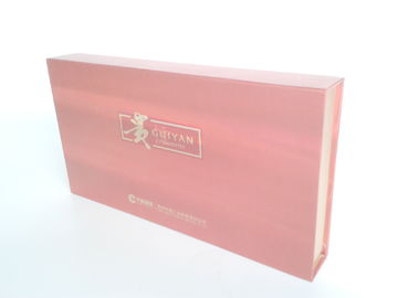 Handmade cigar gift packing boxes , Hi quality gradient red silver paper printing color magnet boxes manufacturer