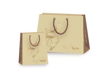 Customized Card Paper Shopping Bag, Personalized Paper Packaging Bags With Handles