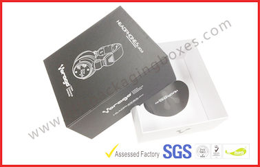 CMYK Printed Round Embossed Rigid Gift Boxes , Custom Printed Paper Packaging Boxes For Headphone