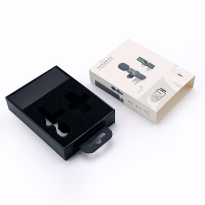 CMYK Printing Electronics Packaging Box Custom For Wireless Radio Microphone