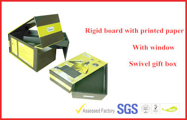 Two Layers / Swivel Rigid Board Gift Packaging Boxes , Custom Colorful Printed Packaging Boxes