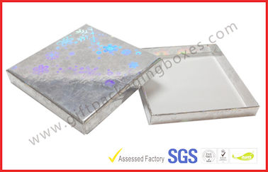 Offset Printed Silver Paper Gift Packaging Box for Christmas , Custom Top and Base Gift Packaging Boxes