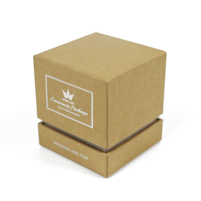 Silver Craft Kraft Paper Aromatherapy Candle Gift Box for Perfume Essential Oil Packaging