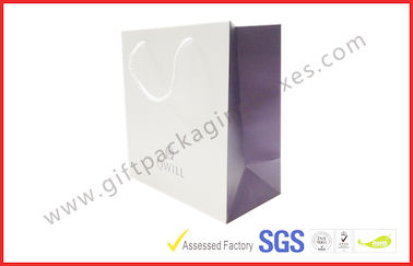 Colorful Printed Custom Paper Gift Bags With Cotten Handles , Spot UV Logo Paper Shopping Bags