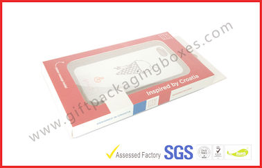 Iphone Case Coated Paper Box Card Board Packing With Big Window