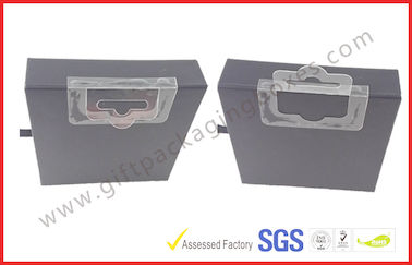 Foldable Hanger Electronics Packaging , Customized Matt Black Drawer Box