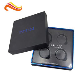 Elegant Black Gift Packaging Boxes with top and base / blister tray