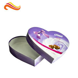 Heart-Shape Lecote Chocolate Gift Packaging Boxes With Food Grade Printing , 157G Coated Paper Boxes