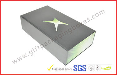 Matt Black Luxury Gift Boxes 350gsm , Offset Printing Magnetic Boxes