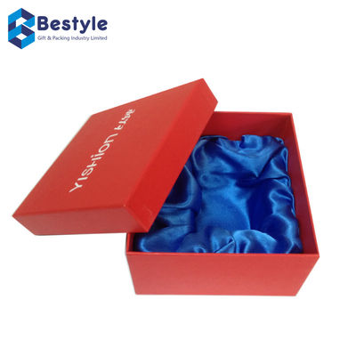 Custom Company LOGO Red Cardboard Gift Box Handmade