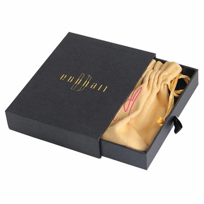 Black PMS 1200g Cardboard Gift Presentation Boxes CMYK With Ribbon