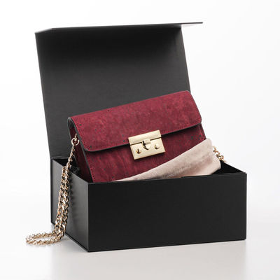 Custom Logo Luxury Purse C2S Black Gift Box With Magnetic Closure