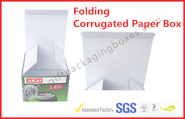 Foldable Corrugated Paper Box Flue Matt Lamination For Led Light
