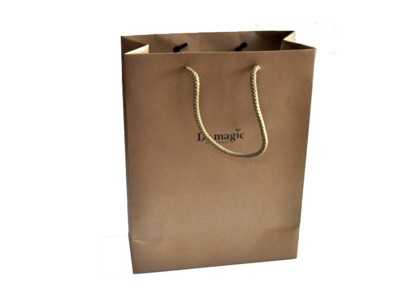 Card Paper Packaging Bags With Handles, Promotional Paper Shopping Bags