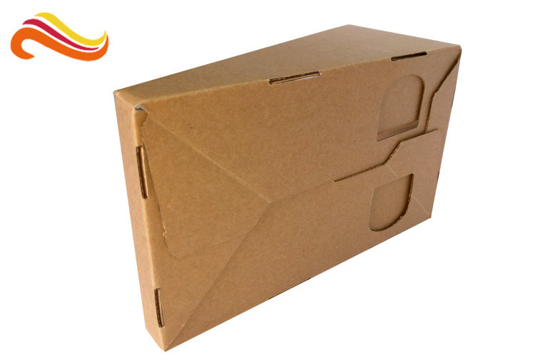 Brown Color Custom Corrugated Boxes Glossy Lamination Surface For