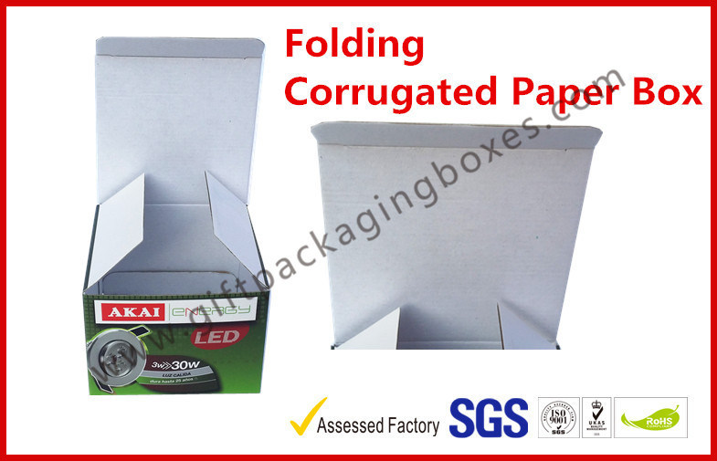 Foldable Corrugated Paper Box Flue Matt Lamination For Led Light