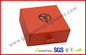 Bright Orange Embossed Paper Jewellry Gift Boxes with Black Aluminum Foil