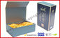 Luxury Black Paper Win Gift Boxes with Golden Print Custom Made