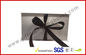 Simple White And Black Apparel Gift Boxes With Ribbon / Duplex Board Gift Box