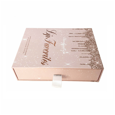 Paperboard Pink Gift Cosmetic Packaging Boxes Lipstick With Drawer