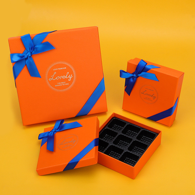 Luxury Wholesale Paper Candy Gift Box Custom Logo Chocolate Packaging Boxes with Tray