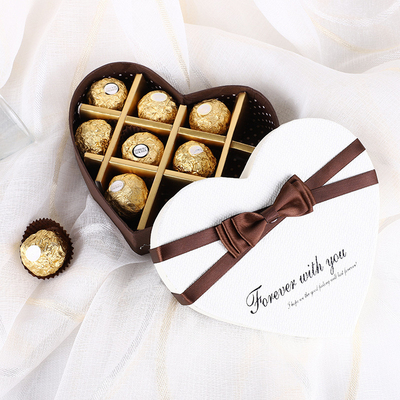 Luxury Heart Shaped Boxes Chocolate Explosion Gift Box With Dividers