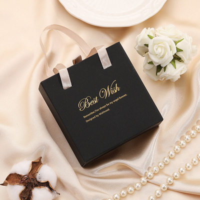 Custom Printed Gift Packaging Boxes Ear Ring Luxury Jewellery Packaging Boxes With Handle