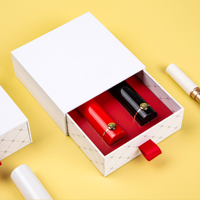 Double Pack Lipstick Packaging Box Customized Large Brand Lipstick Pullout Paper Gift Box