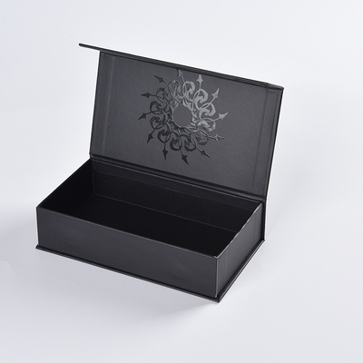 Black Magnetic Suction Packaging Gift Box For Cosmetics Necklace Jewelry Packaging