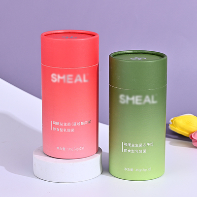 Beverage / Food Paper Packaging Boxes Color Printing Customized Cylinder Rigid Gift Boxes