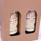 Kraft Paper Double Wine Bottle Gift Boxes Portable CMYK 4 Color Offset Printing