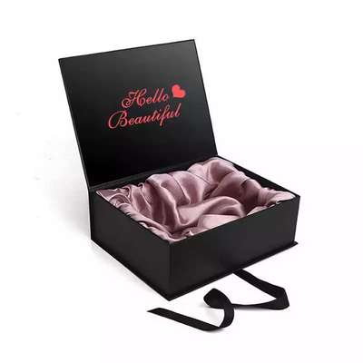 Velvet Flap Gift Box Cosmetics Clothing Black Texture Folding Rigid Gift Boxes