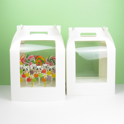 Custom lollipop display box New Year's handmade strawberry chocolate candy window portable packaging box 18 holes