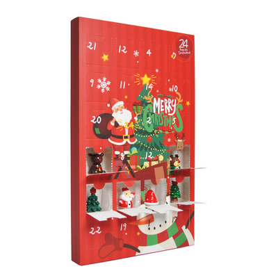 Paperboard Christmas Countdown Gift Box Rigid Calendar Gift Box