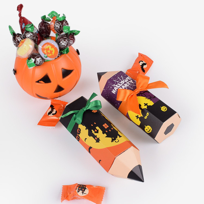 Pencil Shape Gift Packaging Boxes Halloween Gift Box For Candy