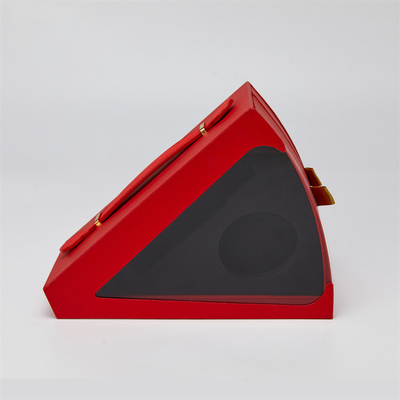 High-grade cosmetics packaging box, double shaped box, triangle portable gift box, customized