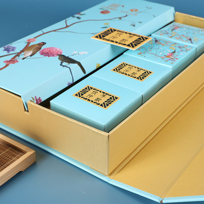 Moon cake box, split type, custom Mid-Autumn Festival gift box, 4-grain, 6-grain, 8-grain, double-open boutique box