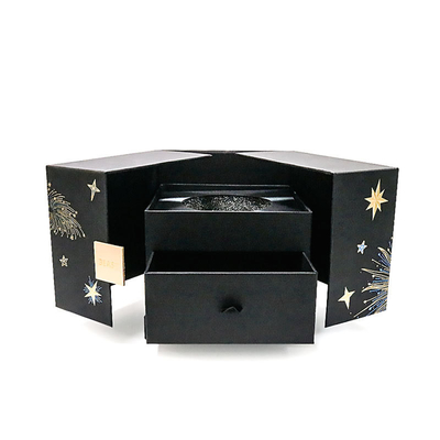 Custom double-door gift box paper box high-end jewelry gift box double drawer box