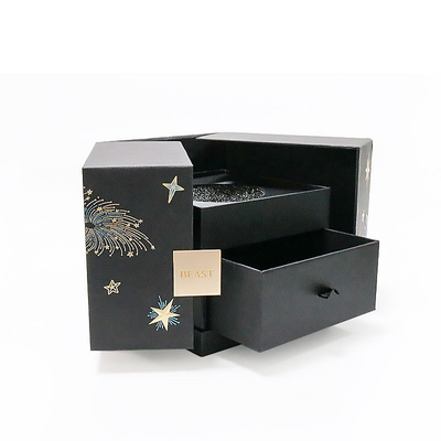 Custom double-door gift box paper box high-end jewelry gift box double drawer box