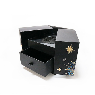 Custom double-door gift box paper box high-end jewelry gift box double drawer box