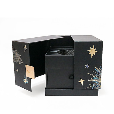 Custom double-door gift box paper box high-end jewelry gift box double drawer box