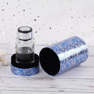 Cylinder Perfume Bottle Packaging Box Embossing / Glossy Lamination Customized