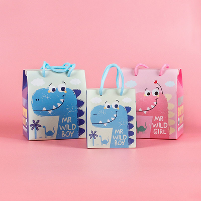 CMYK 4 Color Custom Paper Gift Bags Full Moon for Candy Fruit