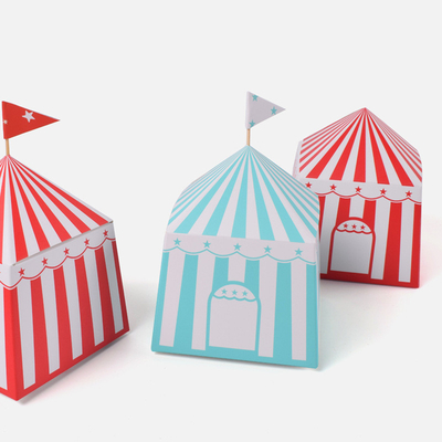 Custom Yurt Shaped Gift Packaging Boxes Square Cartoon House