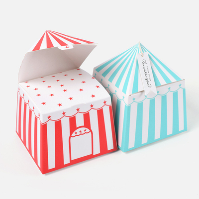 Custom Yurt Shaped Gift Packaging Boxes Square Cartoon House